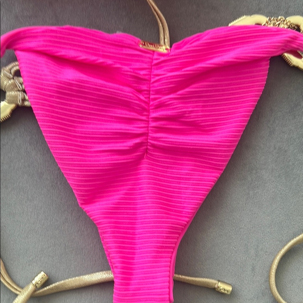 Beach Bunny Barbie Pink and Gold Bikini Set - Picture 6 of 6